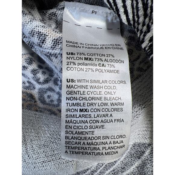 Chico's 2 large chicos Cardigan sweater Animal White Black Brown cheetah Open - Picture 7 of 10